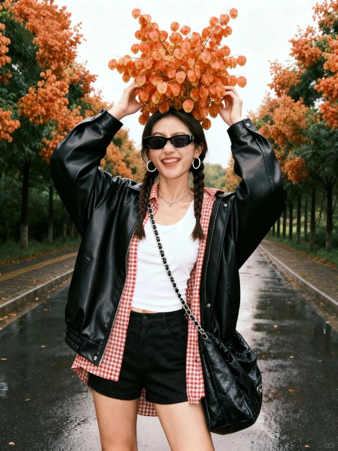 AI咒语|秋日酷飒甜心女孩，碾压式穿搭