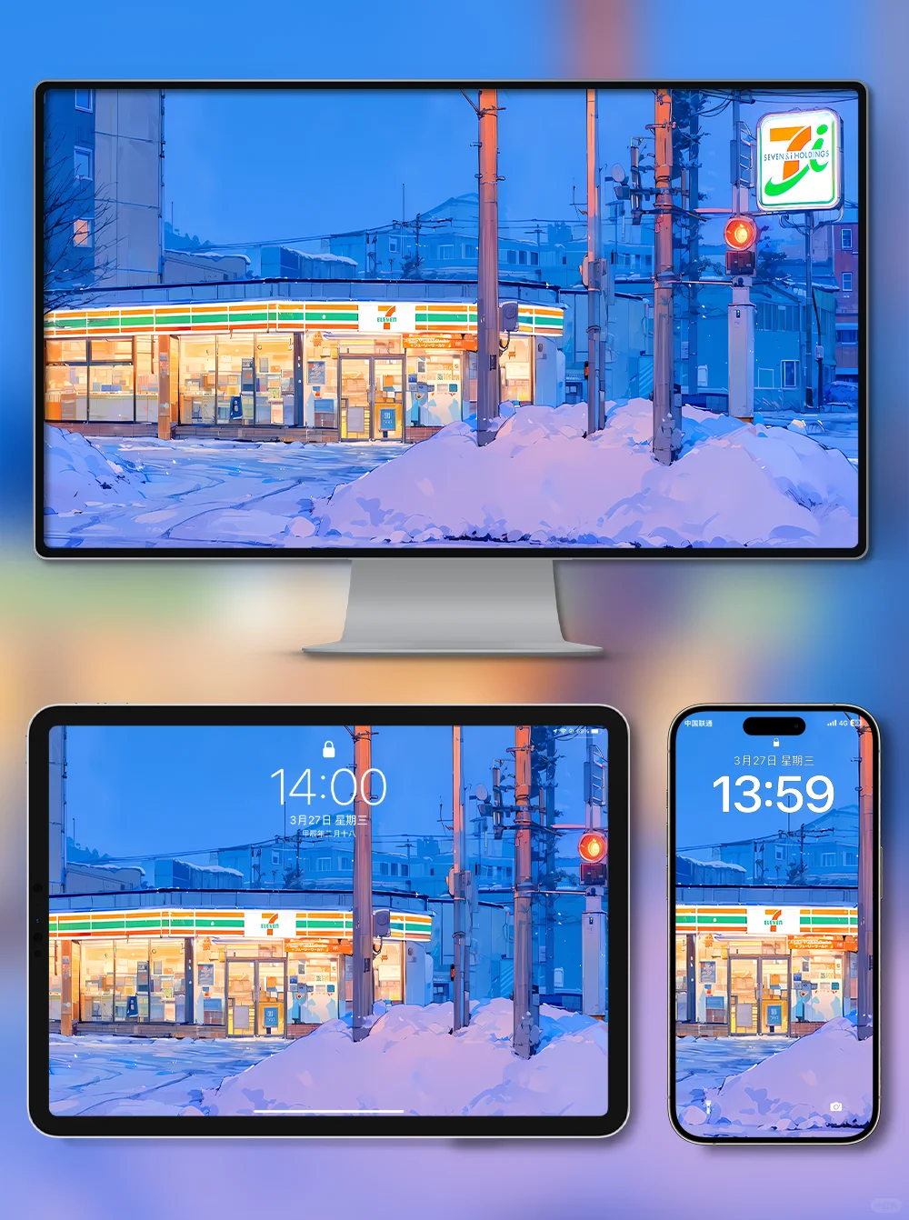 X484-冬日便利店|iPad壁纸|电脑|手机壁纸