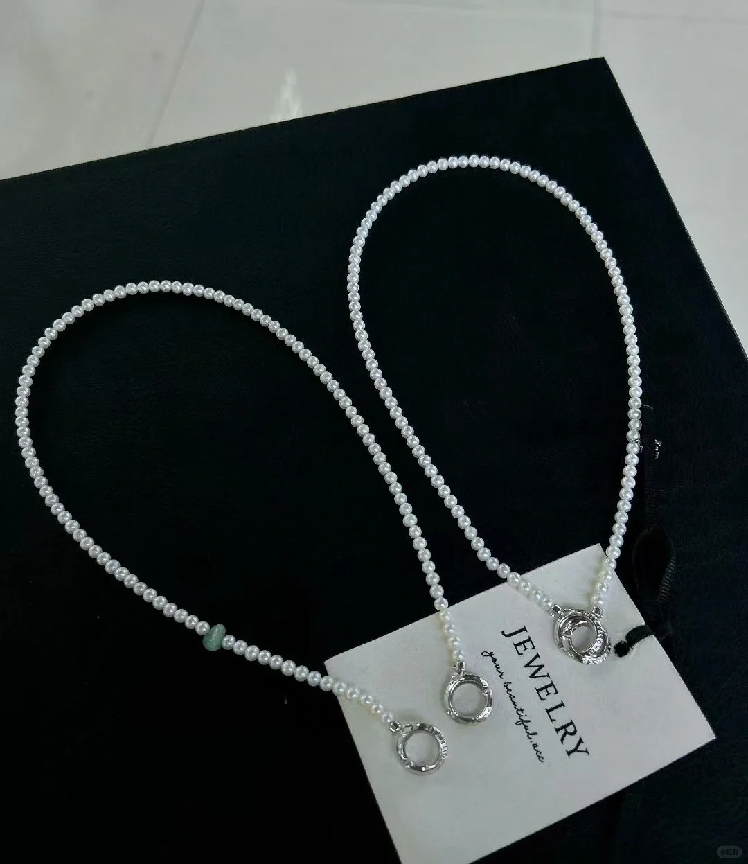 〰️天然淡水💦珍珠环环相扣珍珠项链