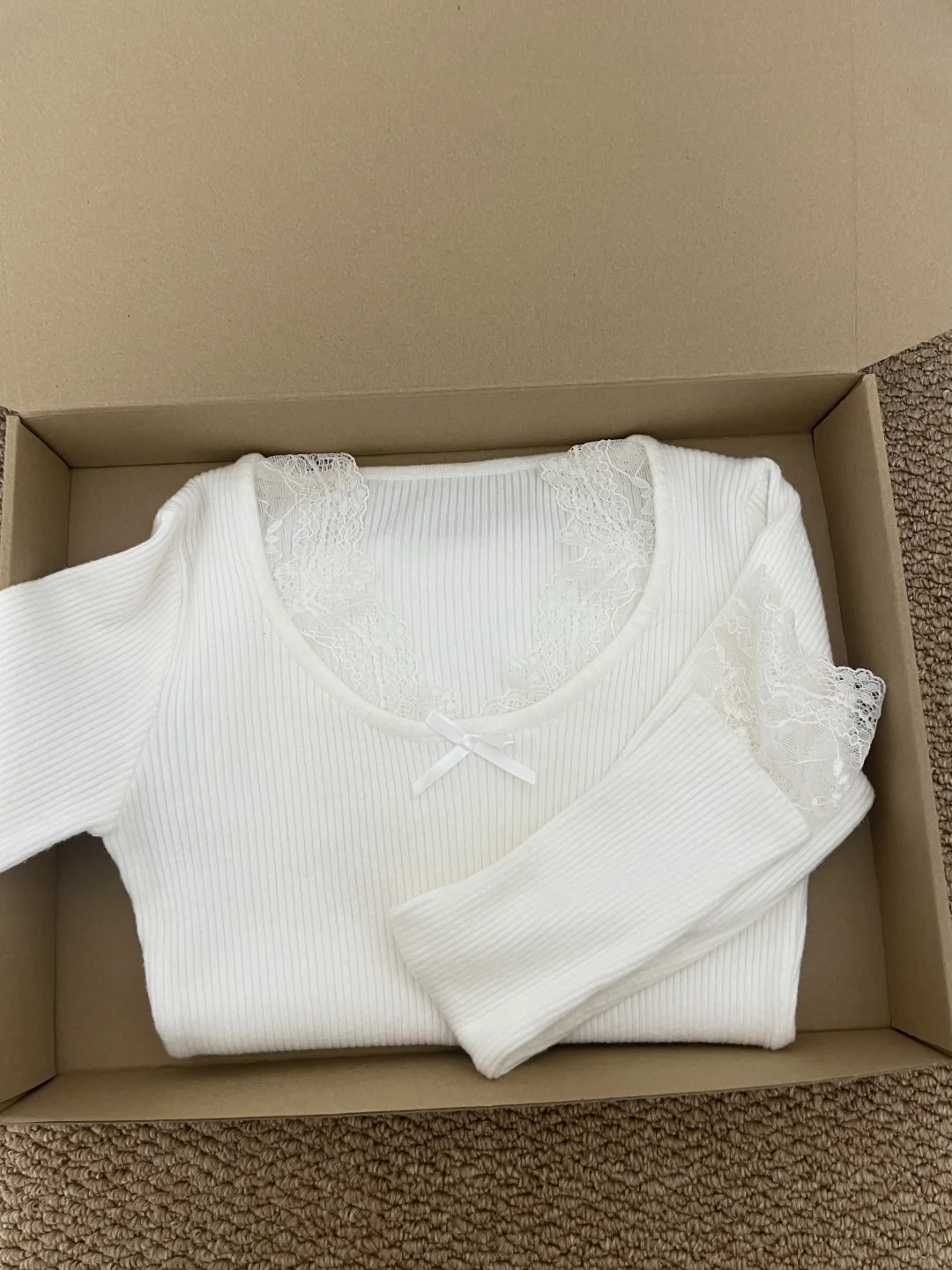 秋冬内搭🌟bm蕾丝打底衫又纯又欲！