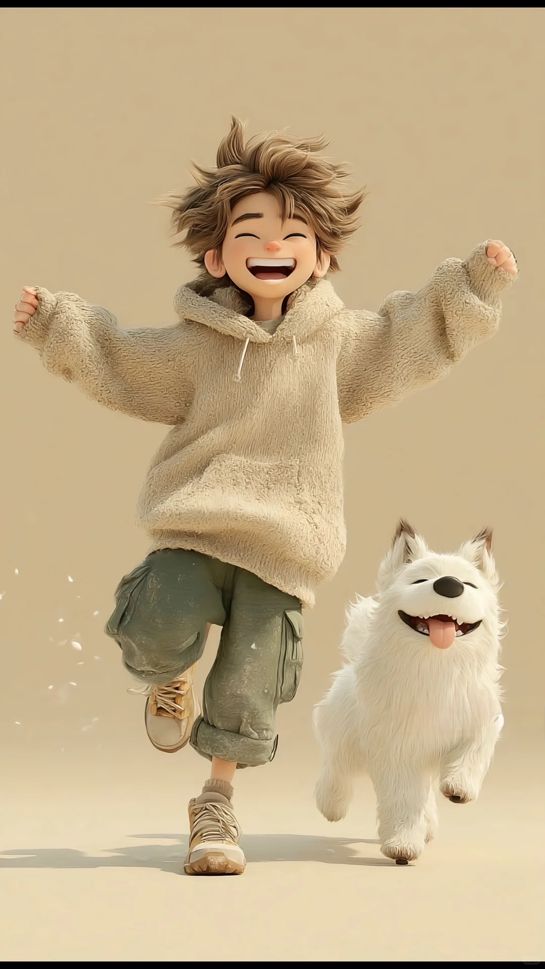 适合苹果安卓所有手机的壁纸可爱卡通少年