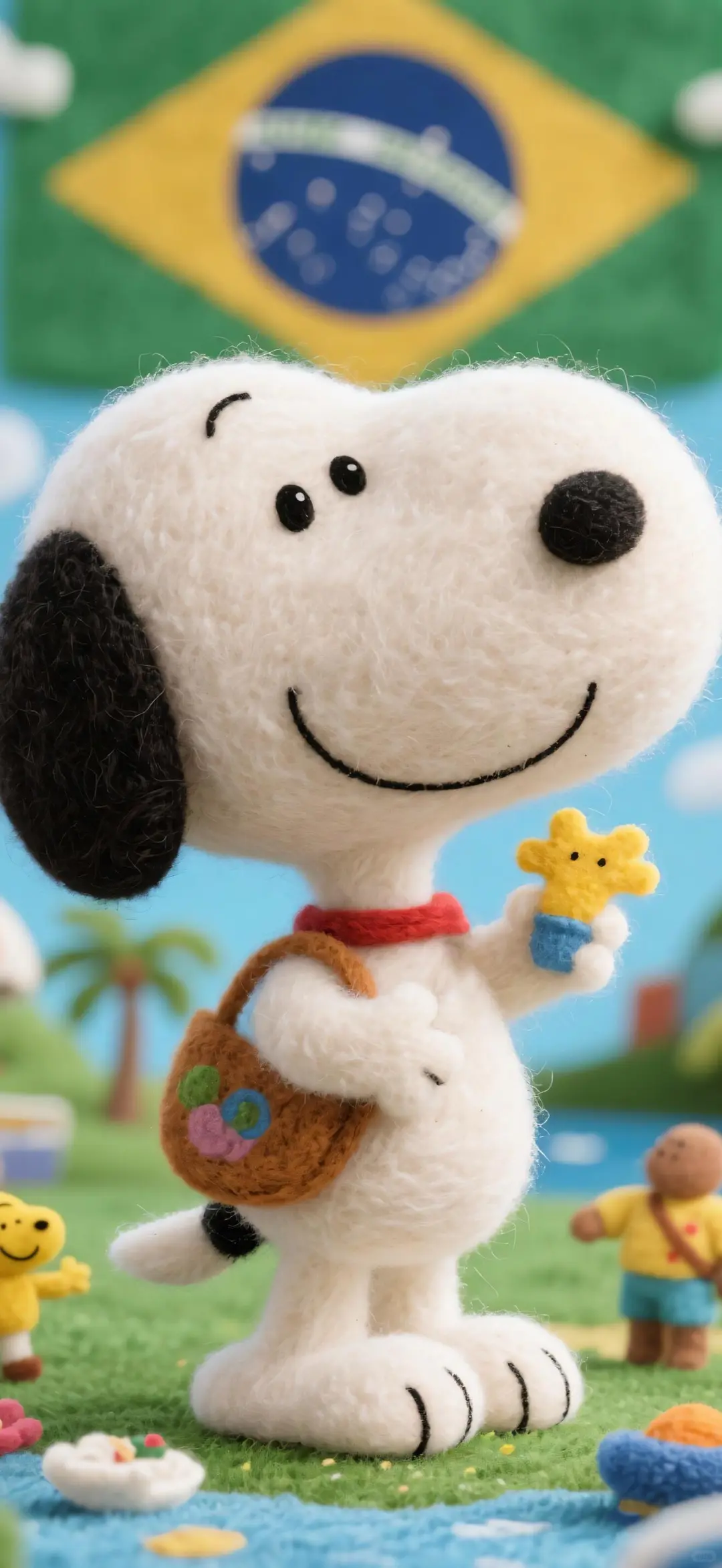 史努比 | 史努比毛毡系列手机壁纸分享