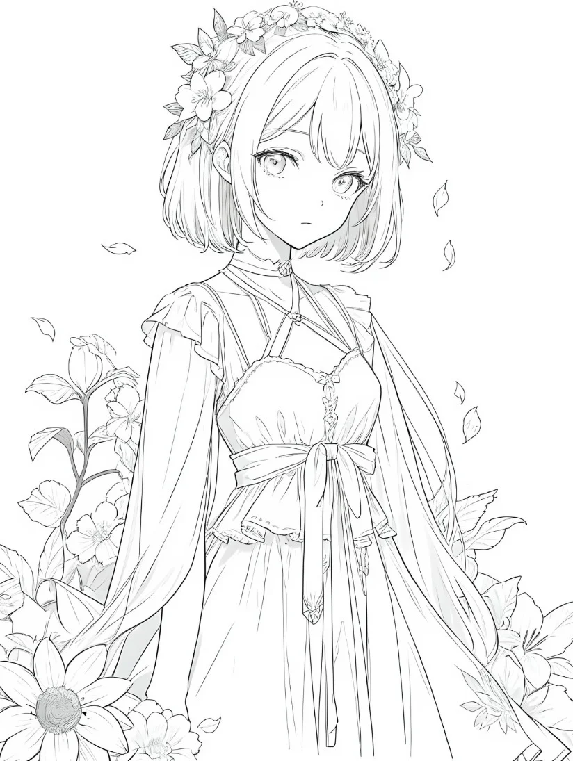 好美的线稿，拜托拜托真的很漂亮🤩