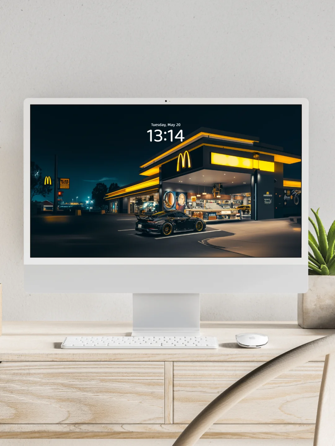 跑车壁纸 l 麦当劳夜景