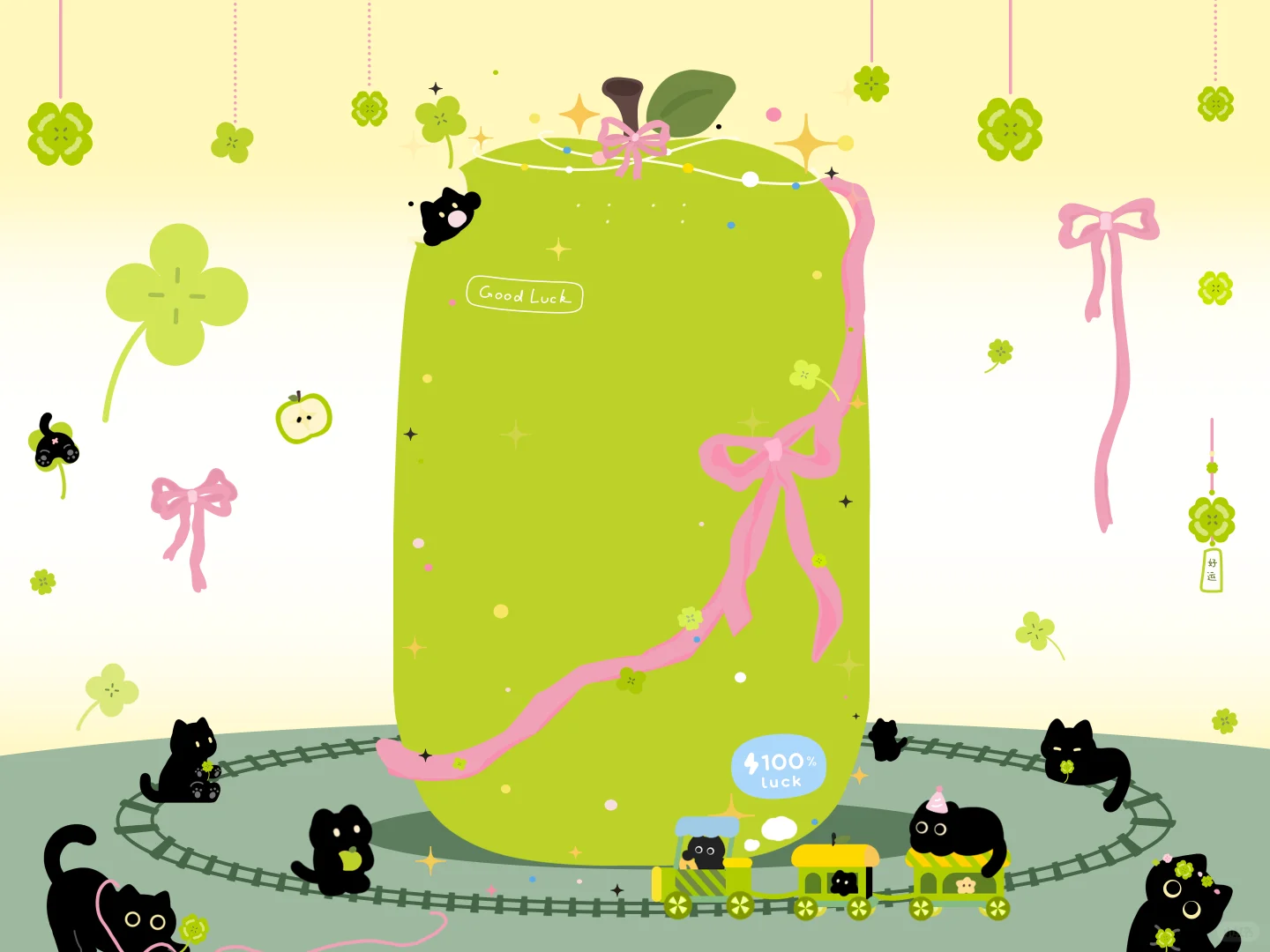 青苹果喵ipad壁纸来啦✶🍏✨‧₊˚