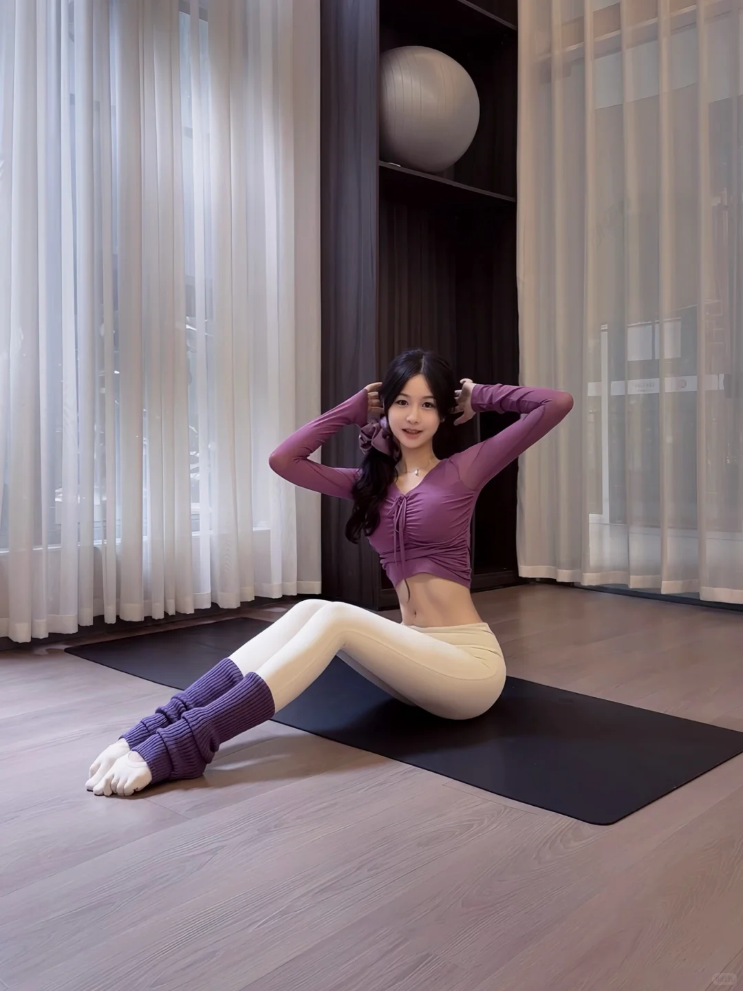 瑜伽服穿搭｜紫色系穿搭好显白🥰