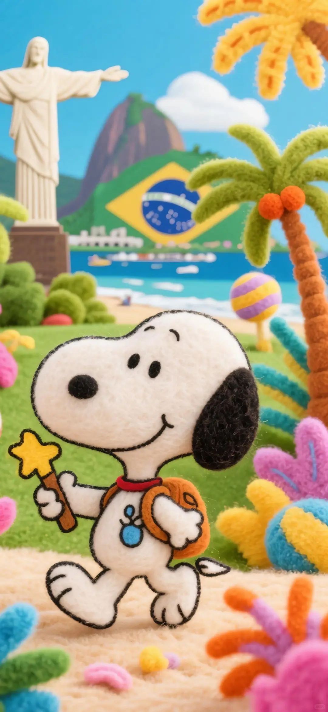 史努比 | 史努比毛毡系列手机壁纸分享