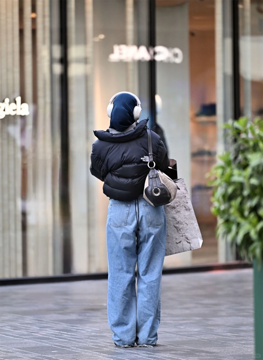 北京街拍，秋冬季节穿搭，牛仔裤