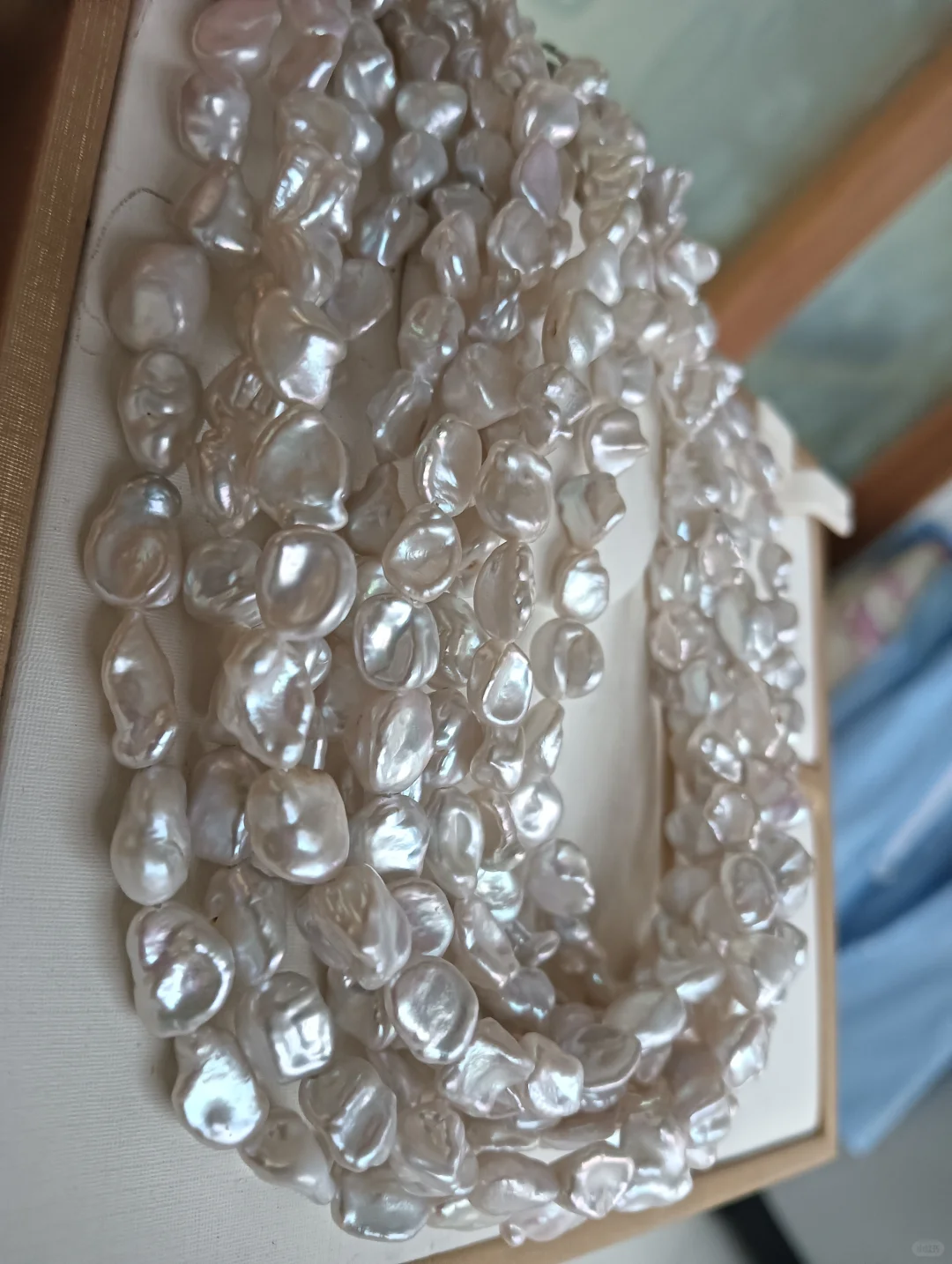 极光碎银子，天然无核淡水珍珠