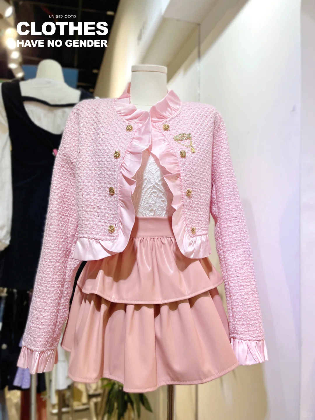 财阀千金🎀pink粉甜气质小香风穿搭|少女