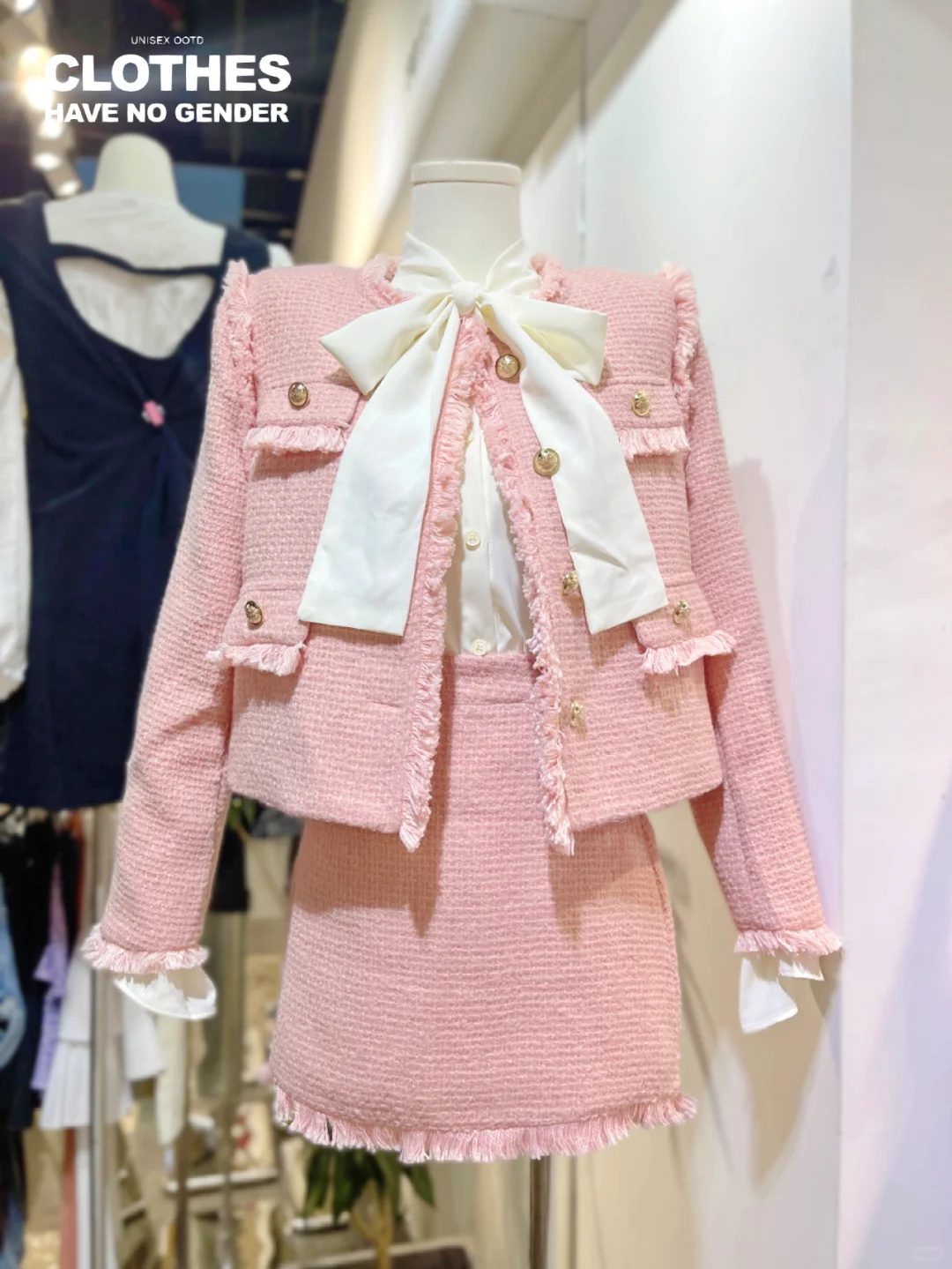 财阀千金🎀pink粉甜气质小香风穿搭|少女