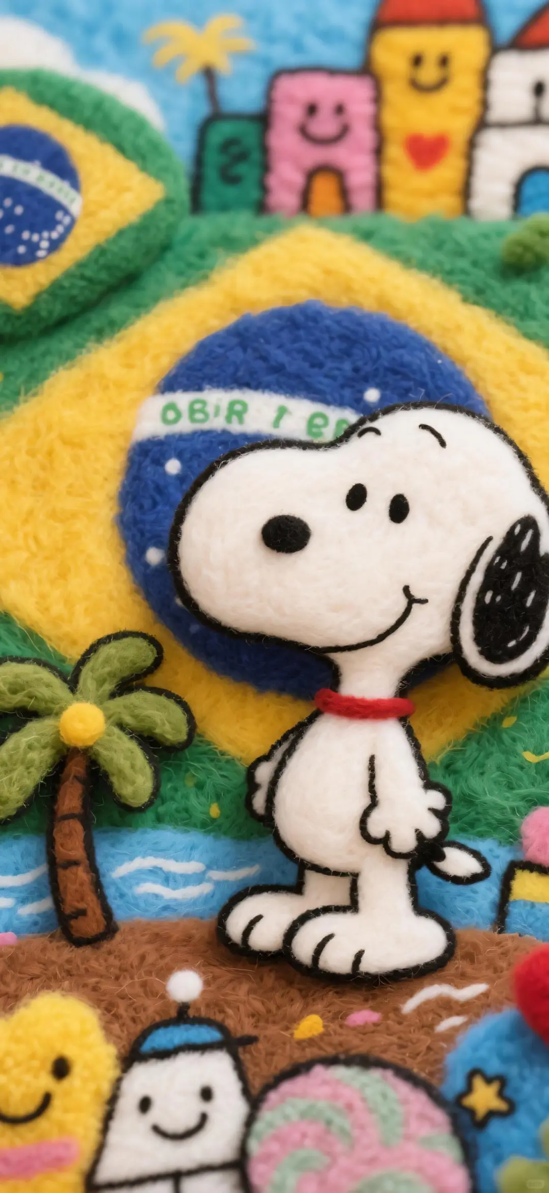 史努比 | 史努比毛毡系列手机壁纸分享