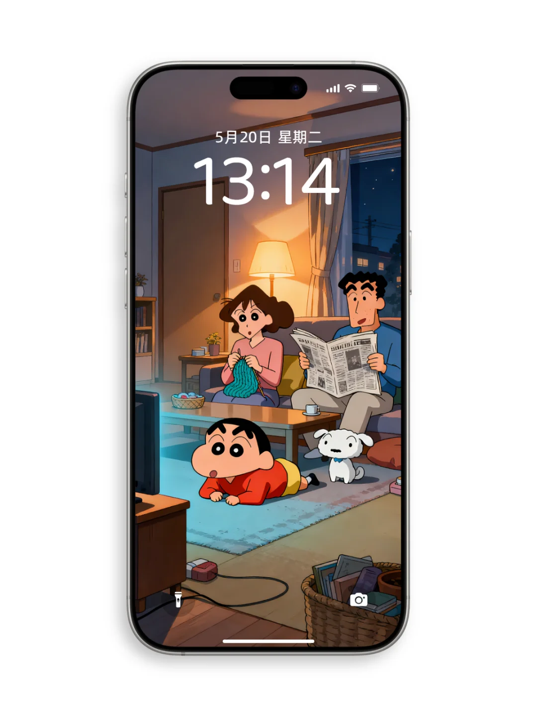 壁纸｜小新一家的温馨夜晚✨