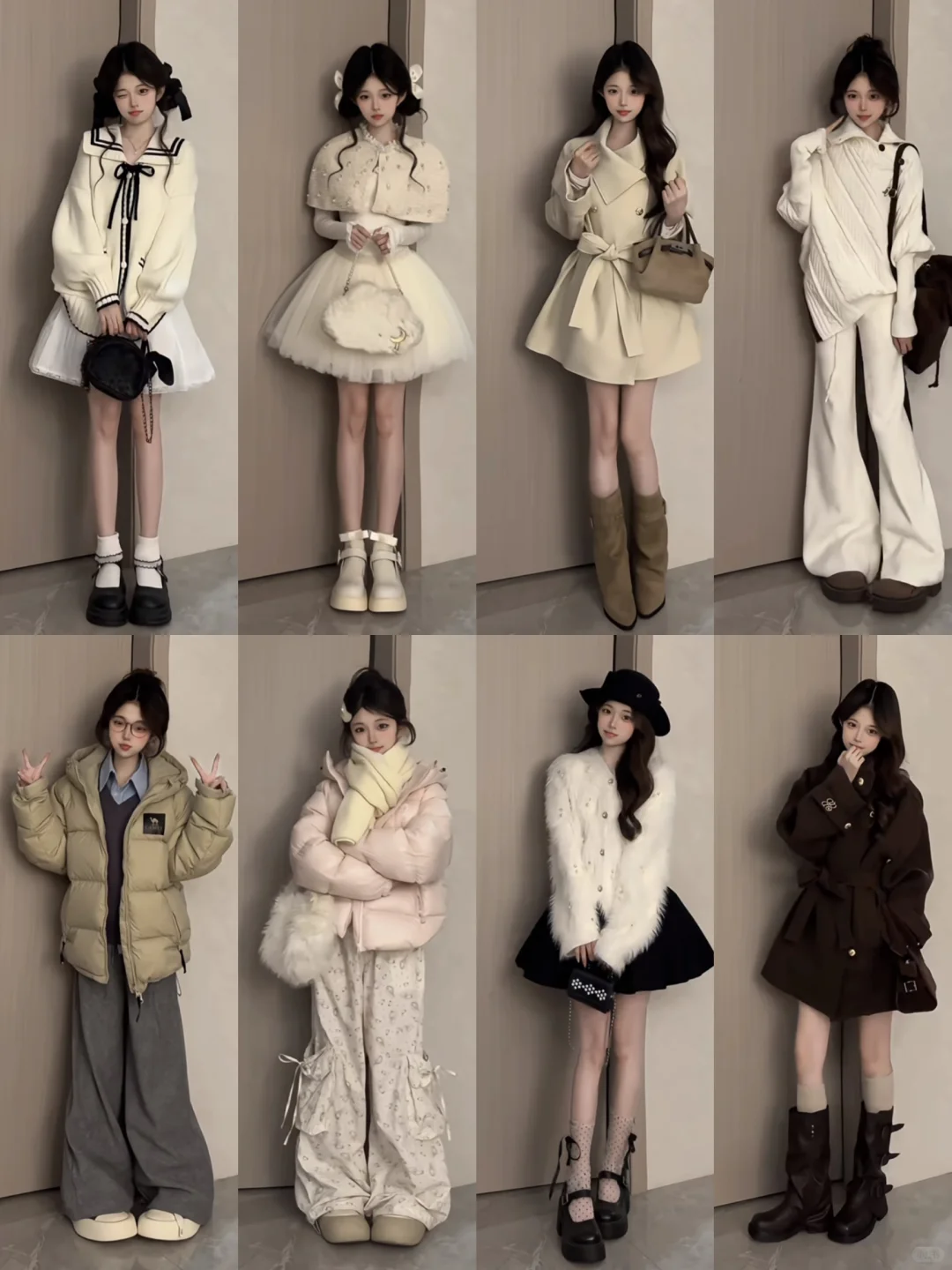 冬季甜妹穿搭