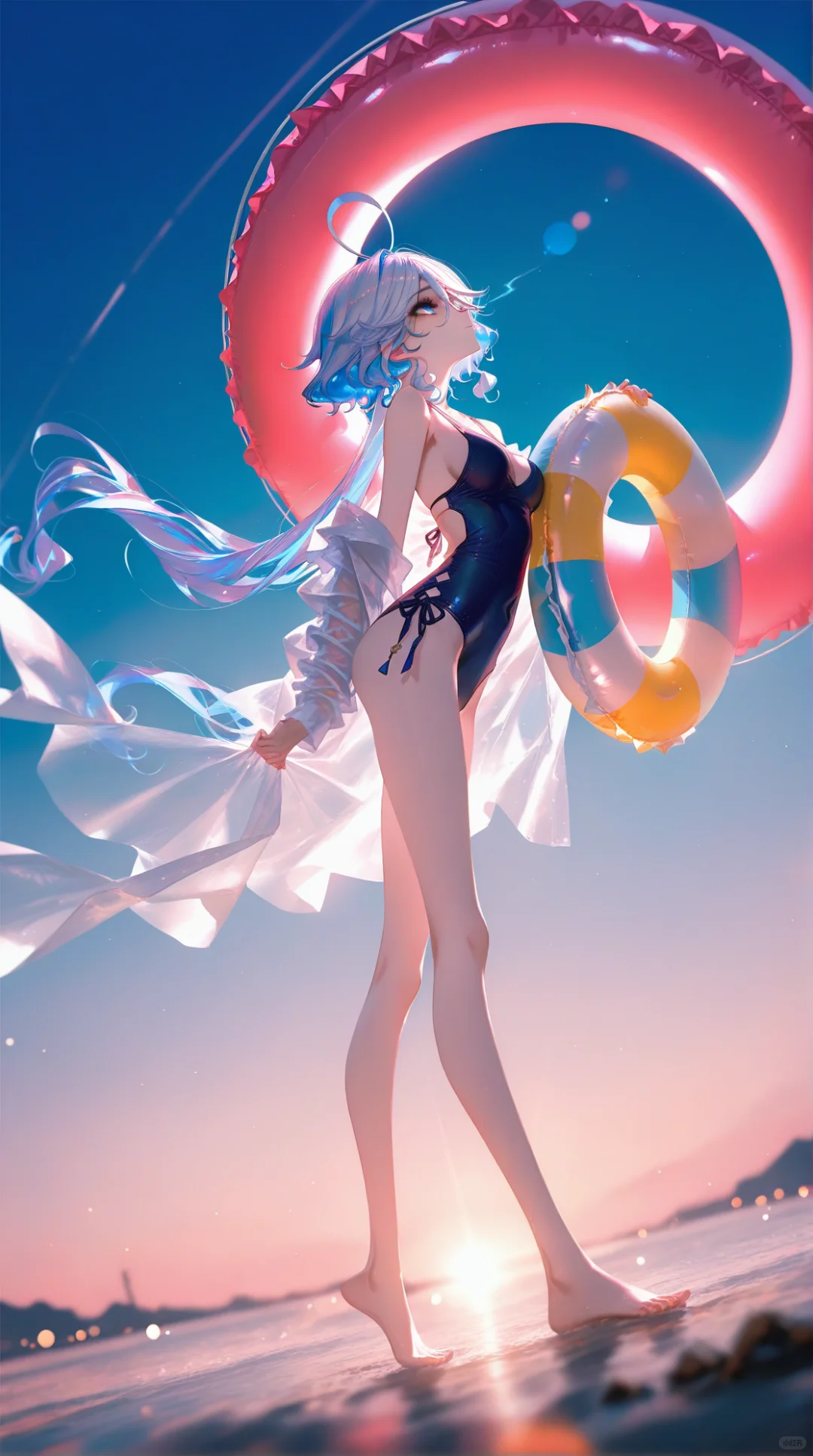 原神‖会泳装的胡桃，真的绝了～～～