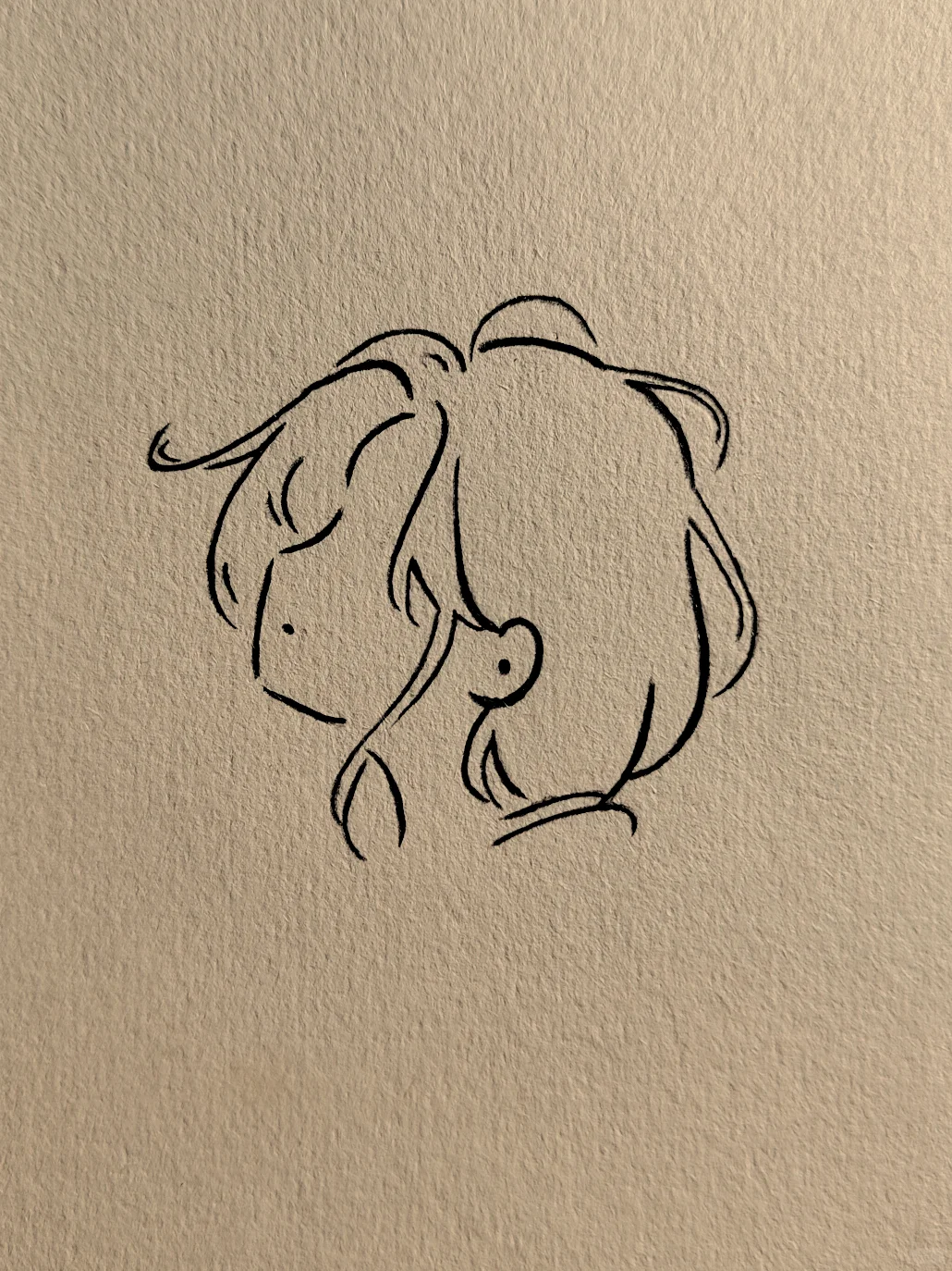 简笔画：侧脸女孩，好喜欢！❤️❤️❤️