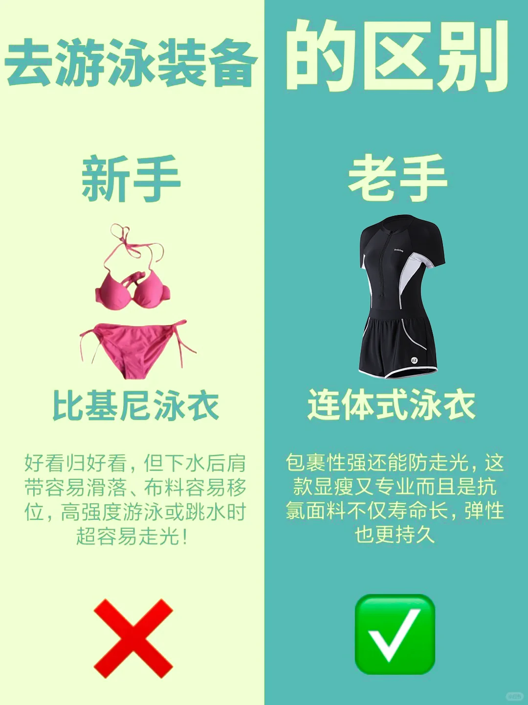 游泳新手 vs 老手的区别太真实了……