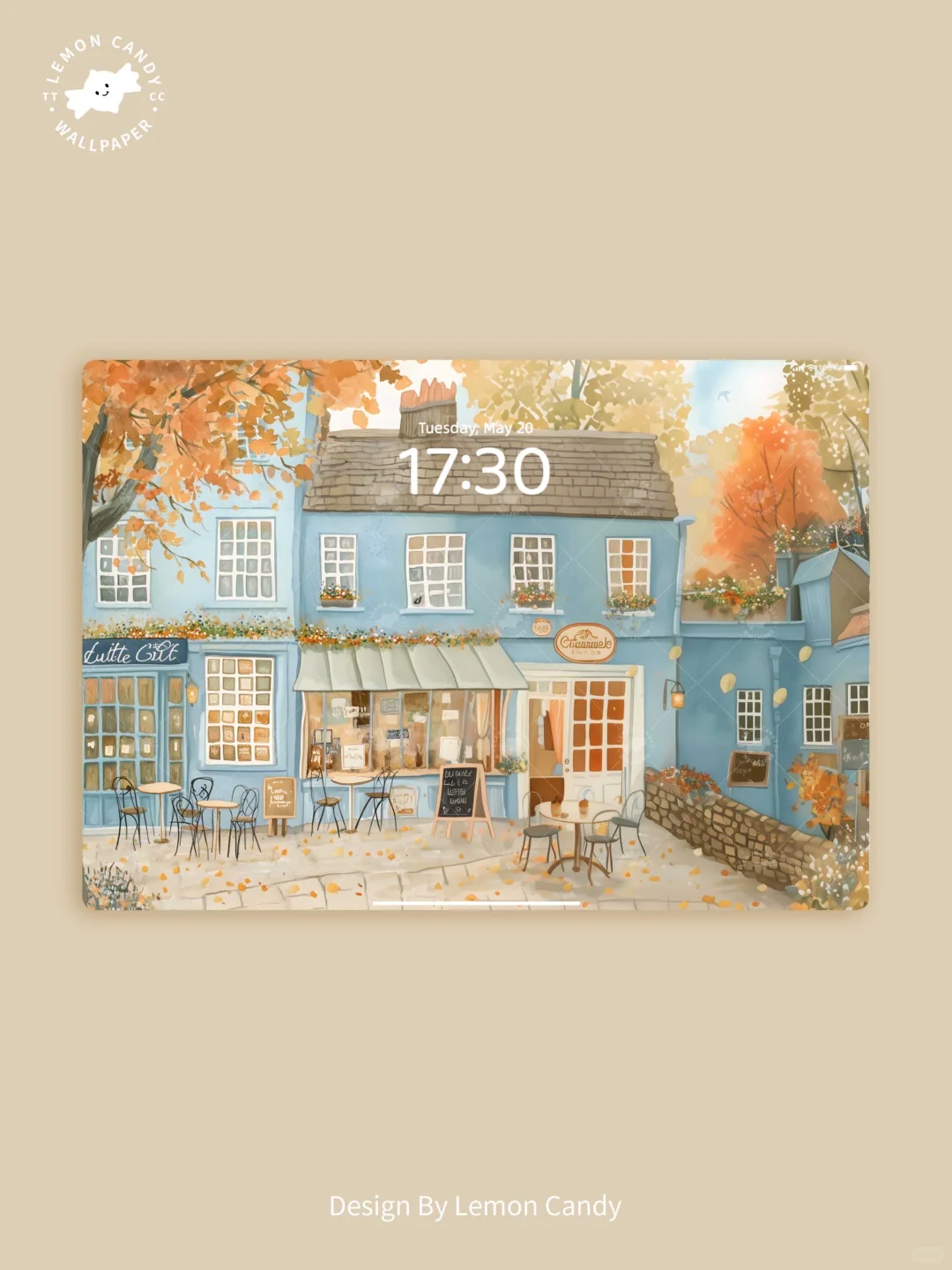 风景系列｜秋日小镇咖啡店平板端#243