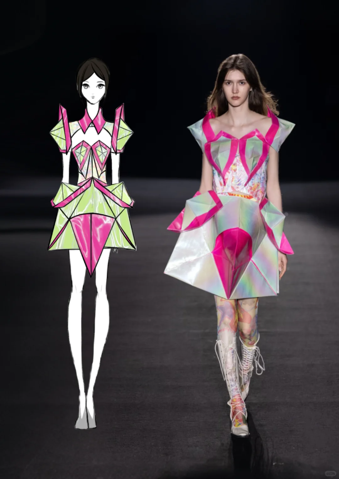 效果图vs成衣图 折纸的艺术