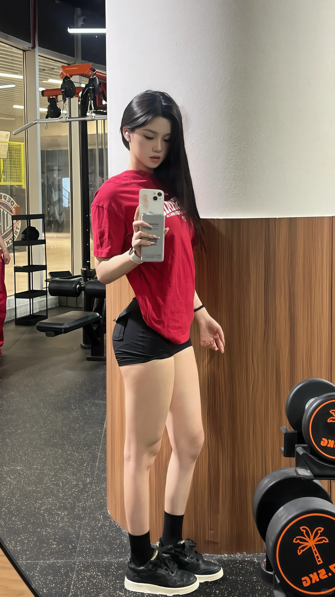 很萌的一健身女