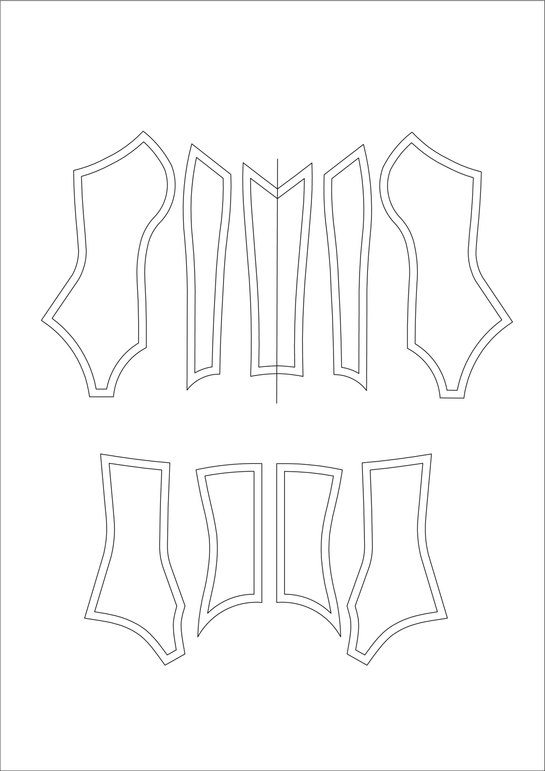 【十一月福利纸样】BJD四分胸衣