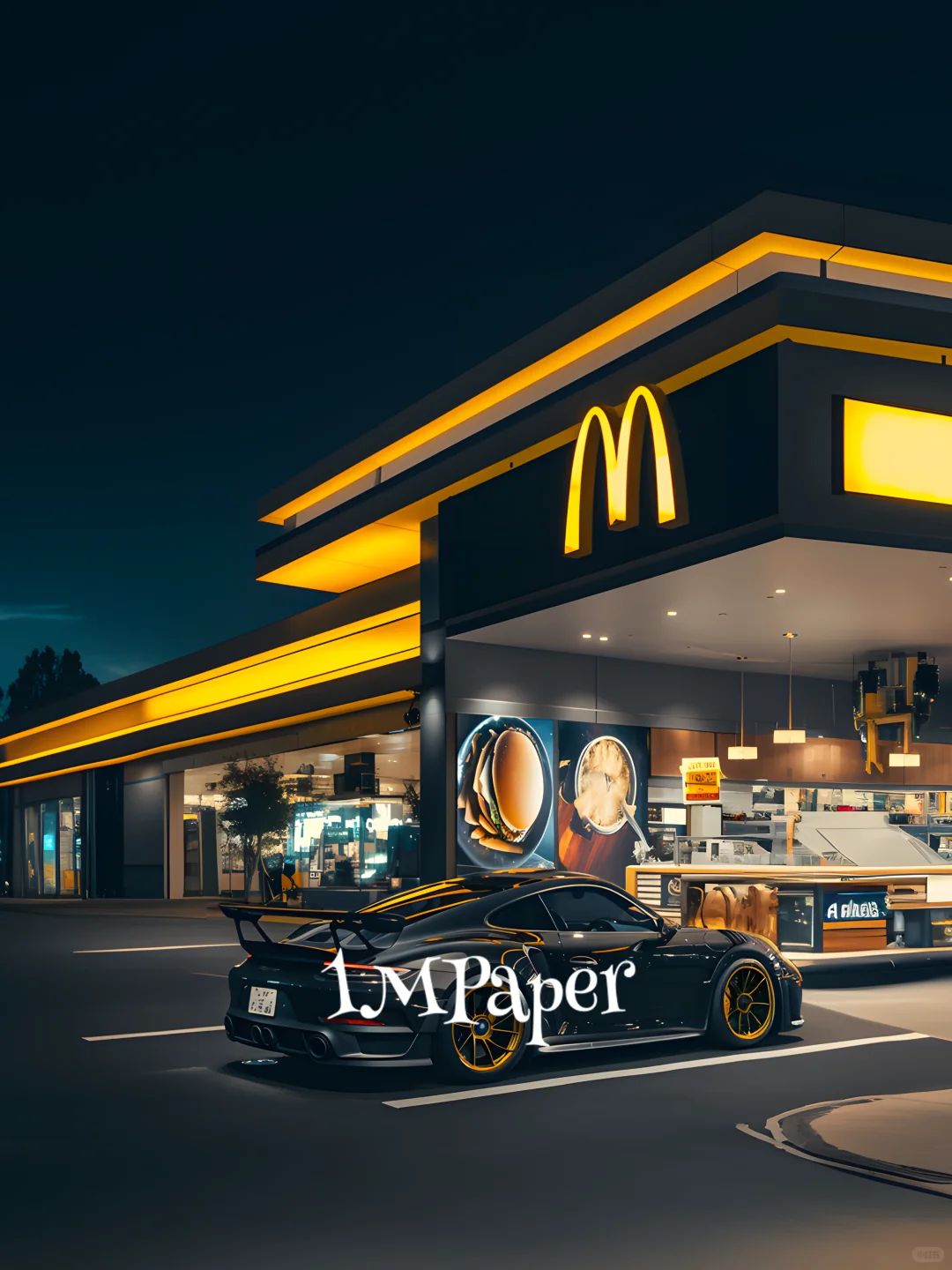 跑车壁纸 l 麦当劳夜景