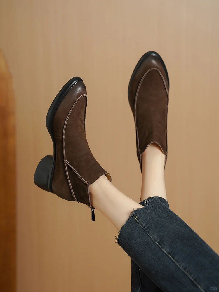 👢秋冬显瘦神器！复古粗跟短靴来啦~