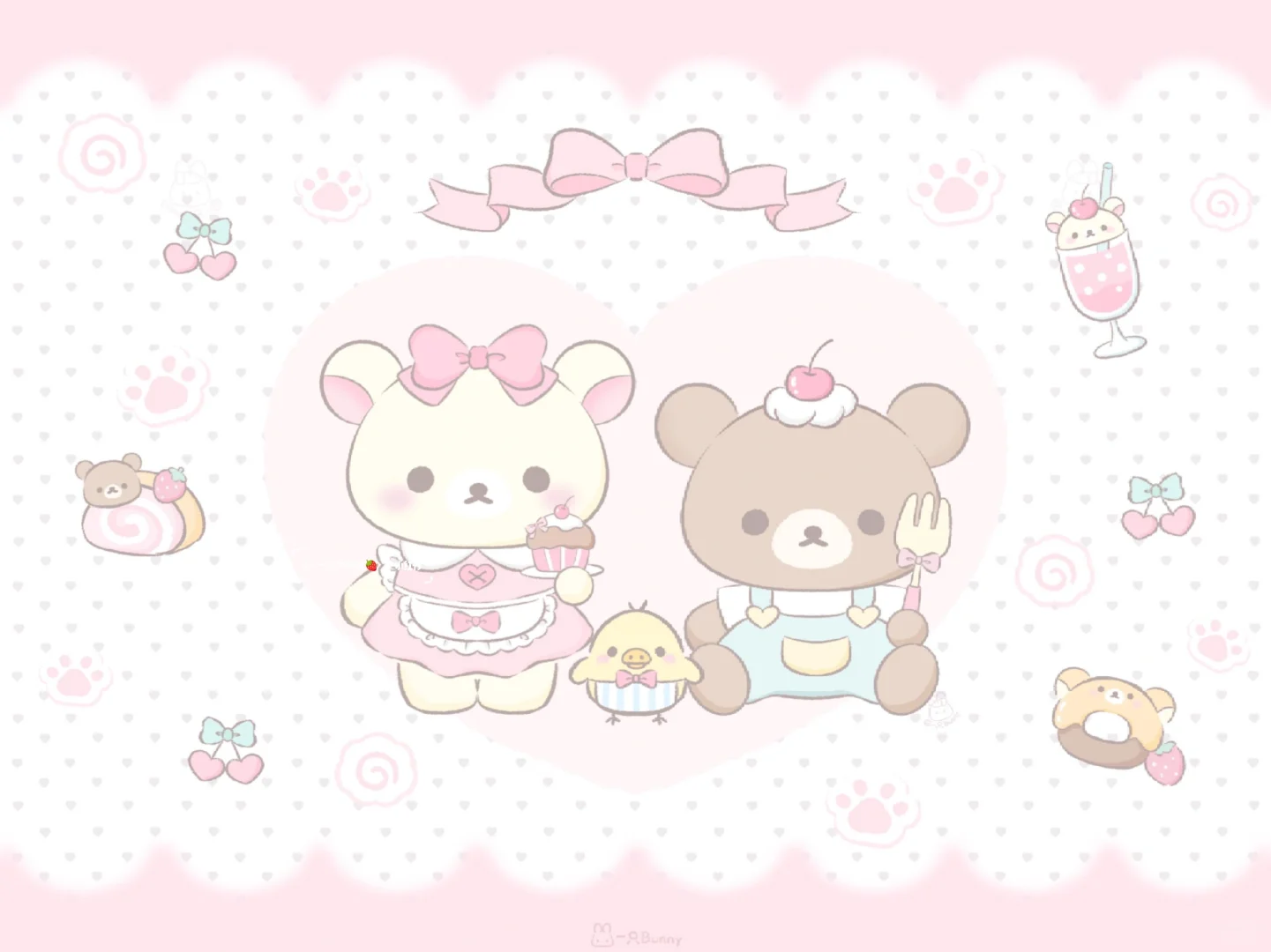 平板壁纸｜小羊过家家&小熊蛋糕