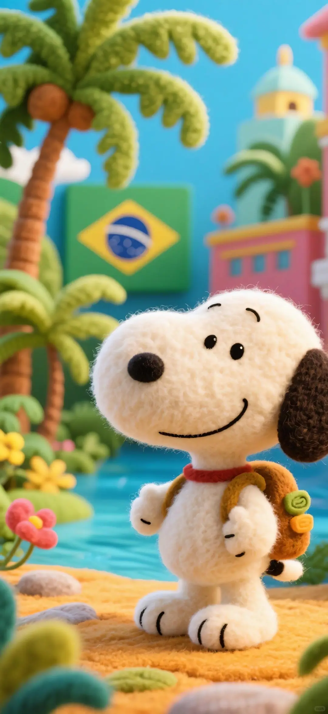 史努比 | 史努比毛毡系列手机壁纸分享