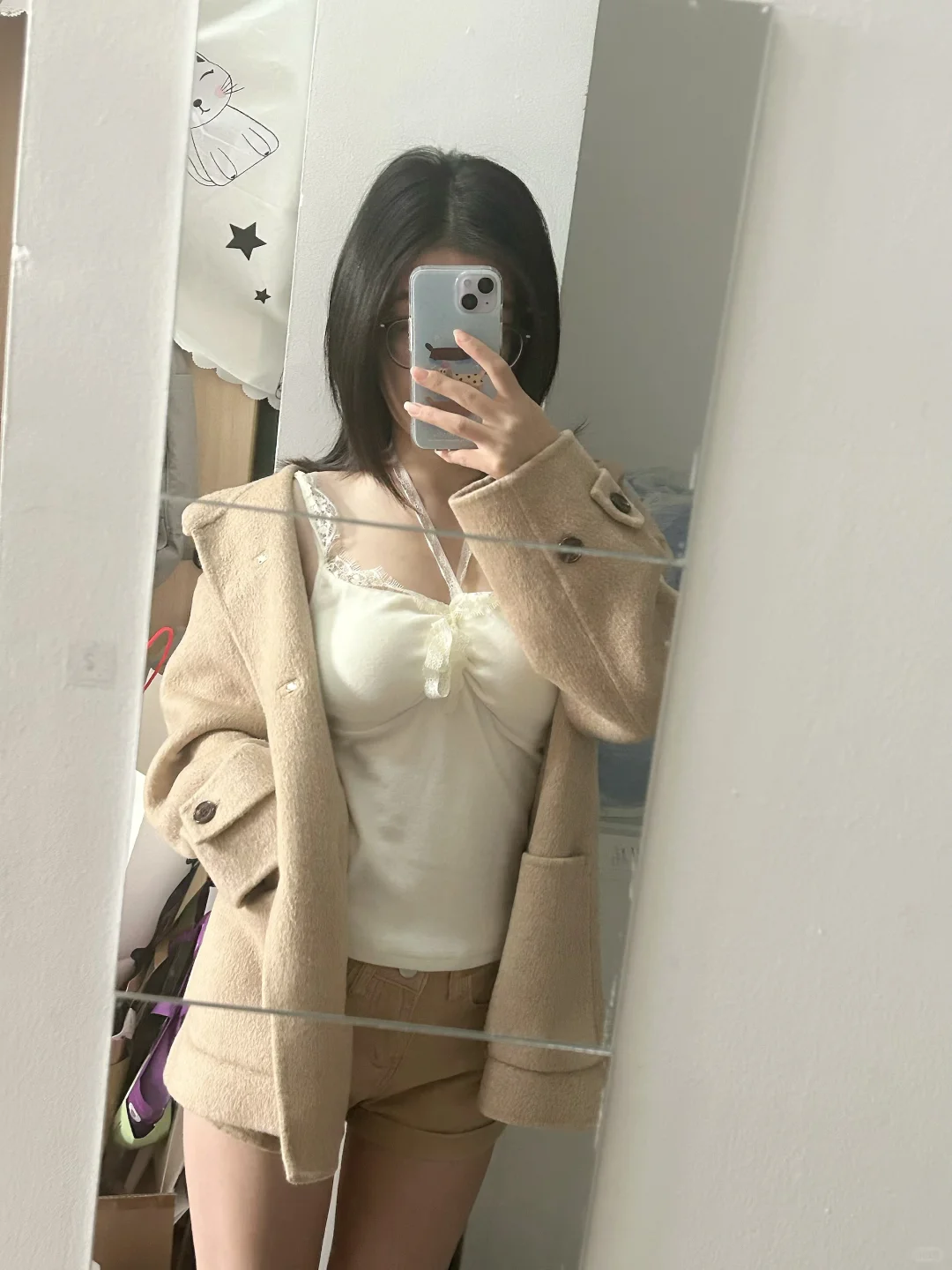 秋冬美腻白色内搭吊带～