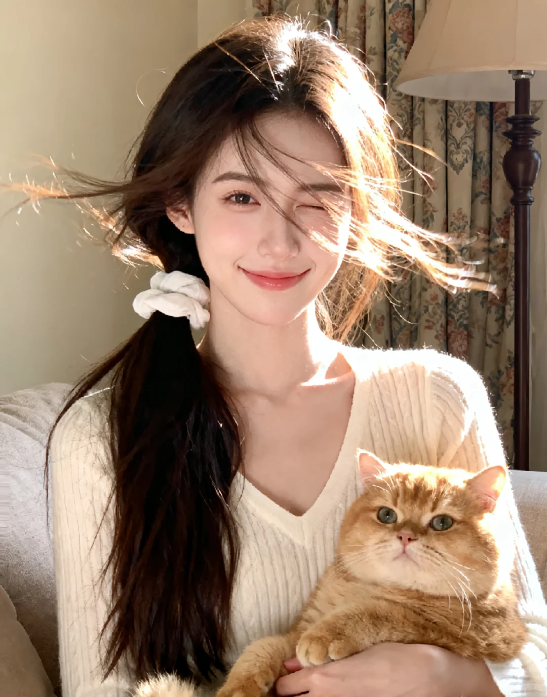 谁能拒绝会陪我晒太阳的橘猫呢✨