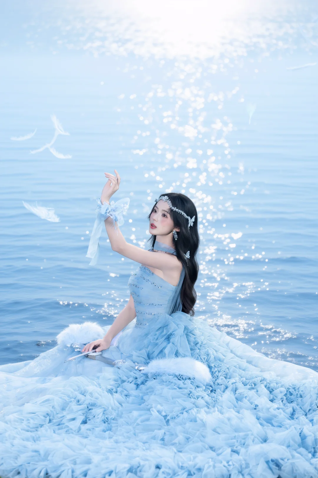 谁还没拍白鹿同款婚纱照🌊湖光仙纱超治愈