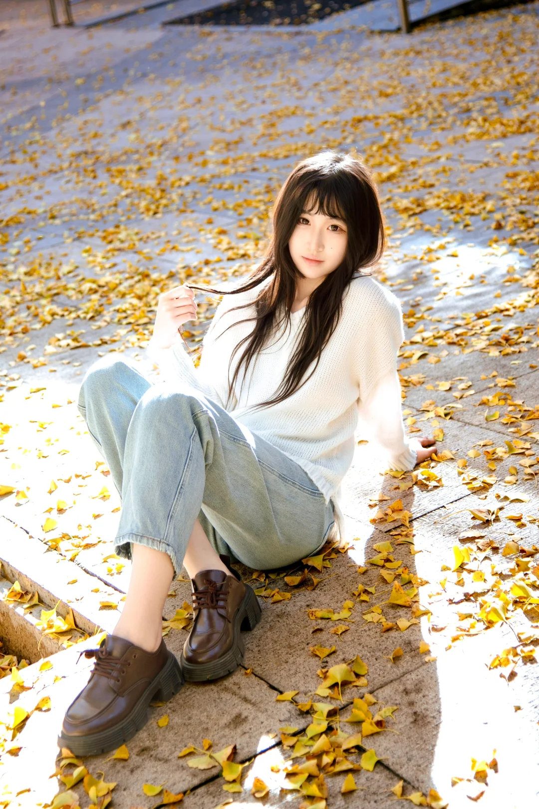 【🍂朝阳公园秋日心动警报！JK短裙×银杏雨，清