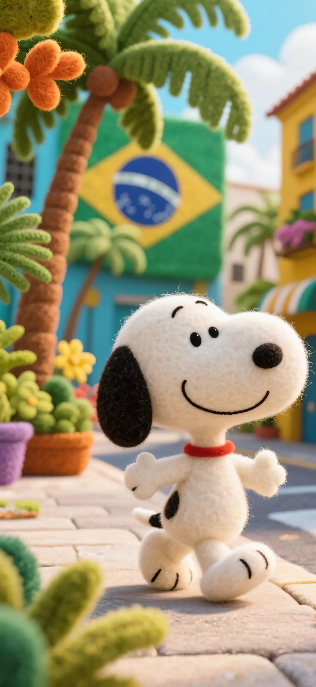 史努比 | 史努比毛毡系列手机壁纸分享