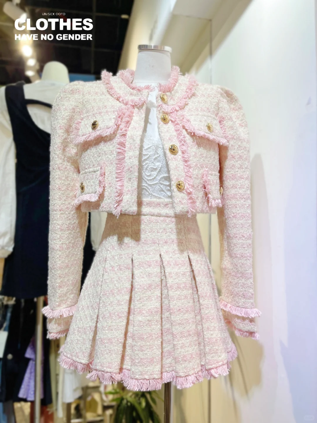 财阀千金🎀pink粉甜气质小香风穿搭|少女