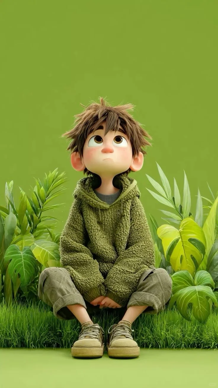 适合苹果安卓所有手机的壁纸可爱卡通少年