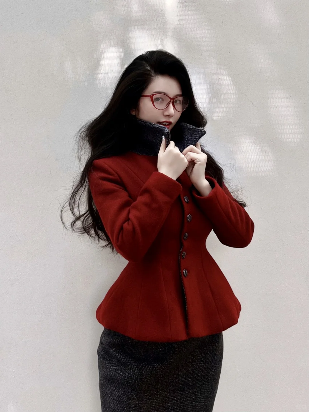 上身1秒掐腰复古套装！！！