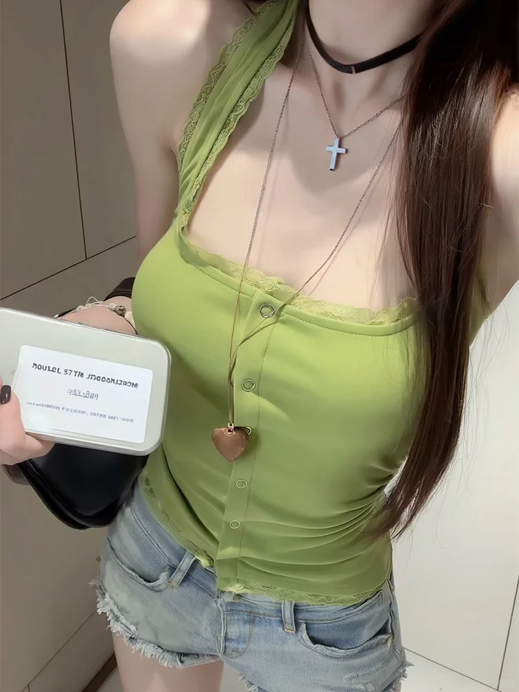 少女感爆棚的挂脖背心！细节直接拿捏纯欲风