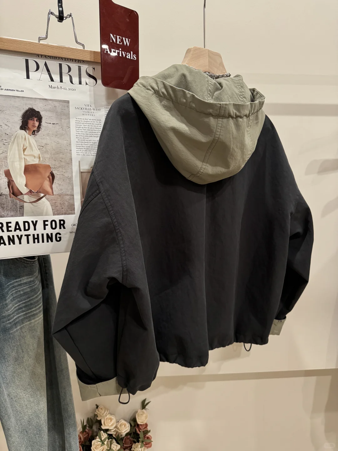 哇塞、超有质感的连帽喜糖色短外套、韩系复古