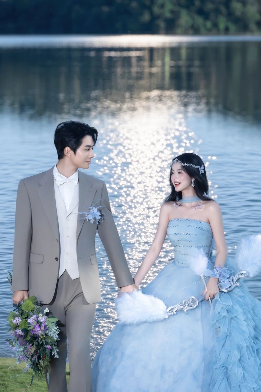 谁还没拍白鹿同款婚纱照🌊湖光仙纱超治愈
