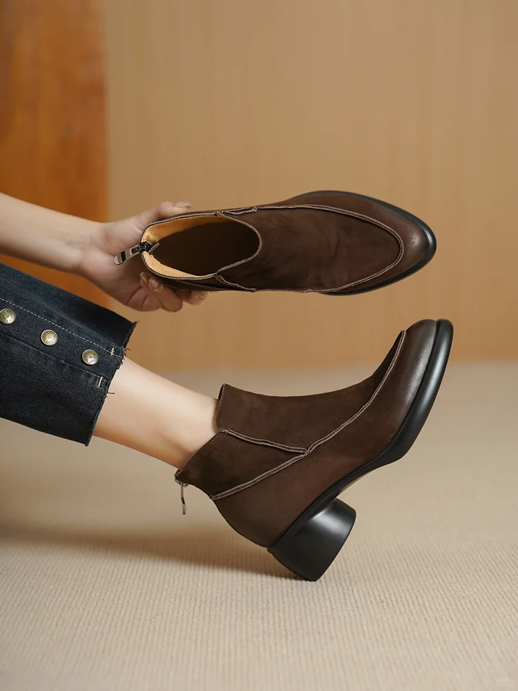 👢秋冬显瘦神器！复古粗跟短靴来啦~