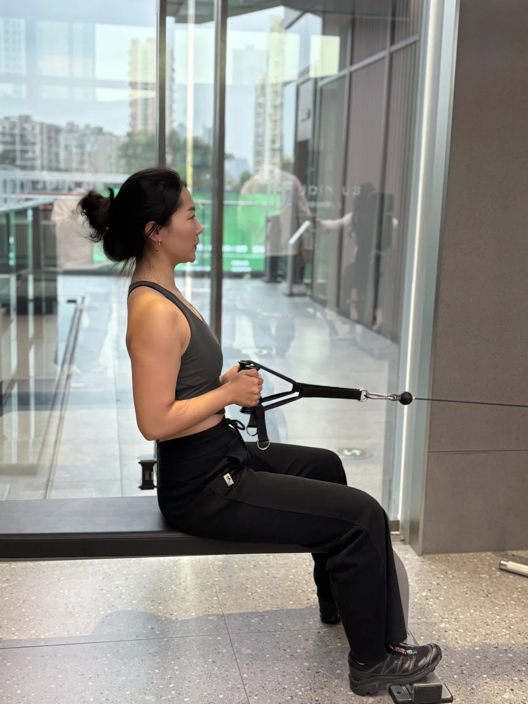 健身女孩的线条开始出现！！