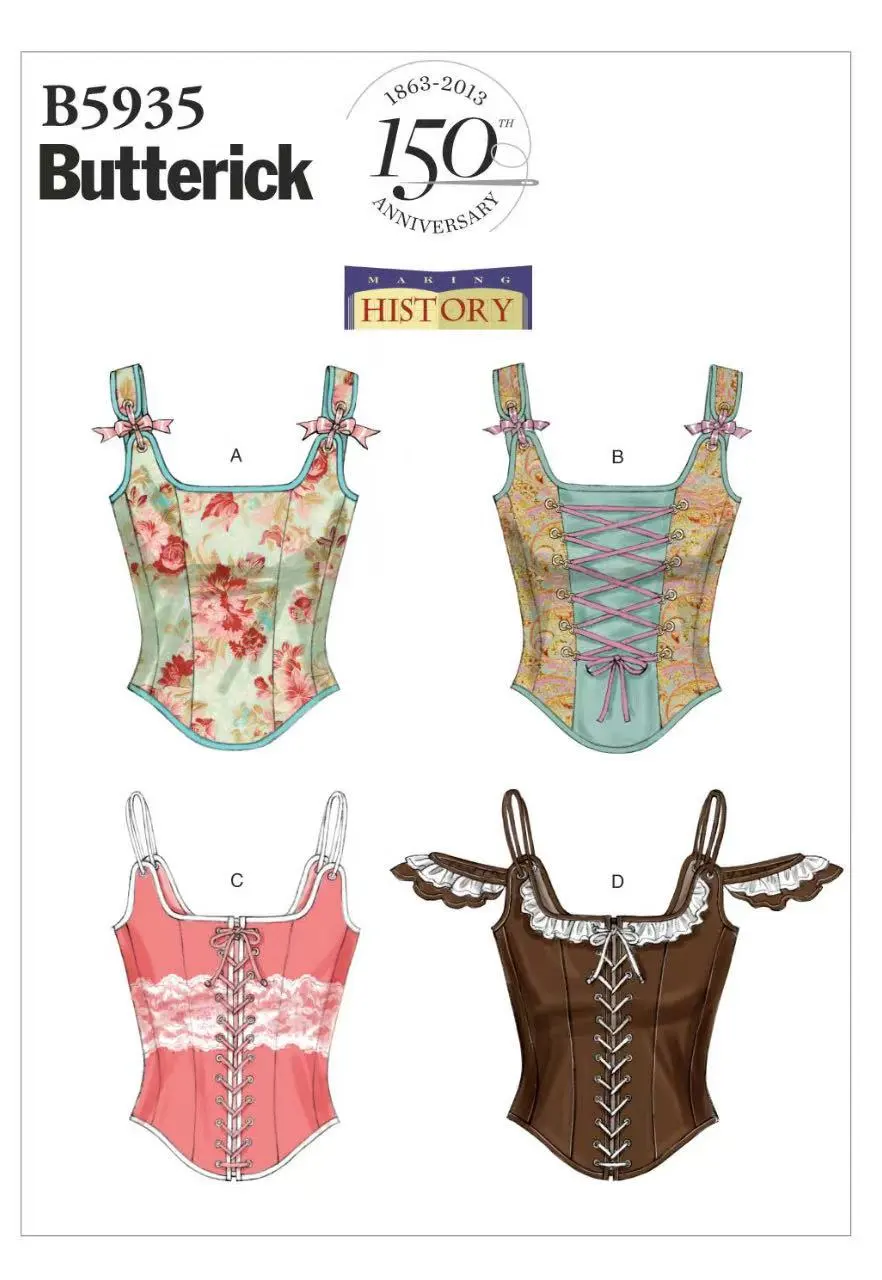 vintage图鉴Butterick鱼骨胸衣 B5935