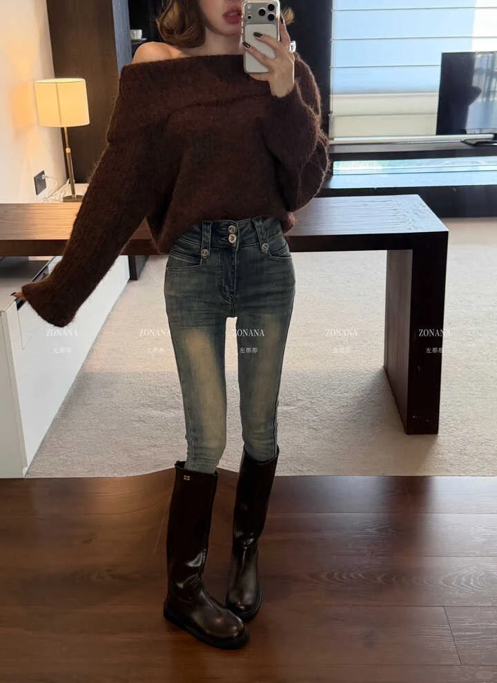 冬上新，复古怀旧百搭洋气精致小脚裤！