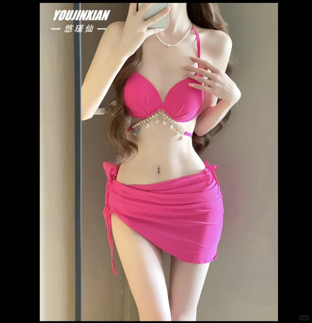 出次抛海边长裙比基尼