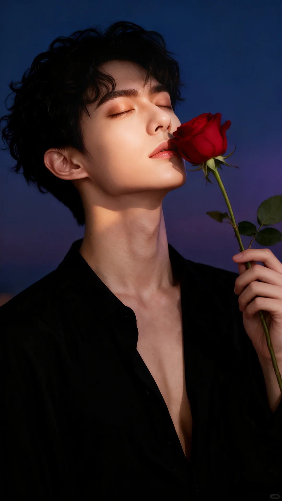 男士AI写真丨玫瑰光影🥀指令分享