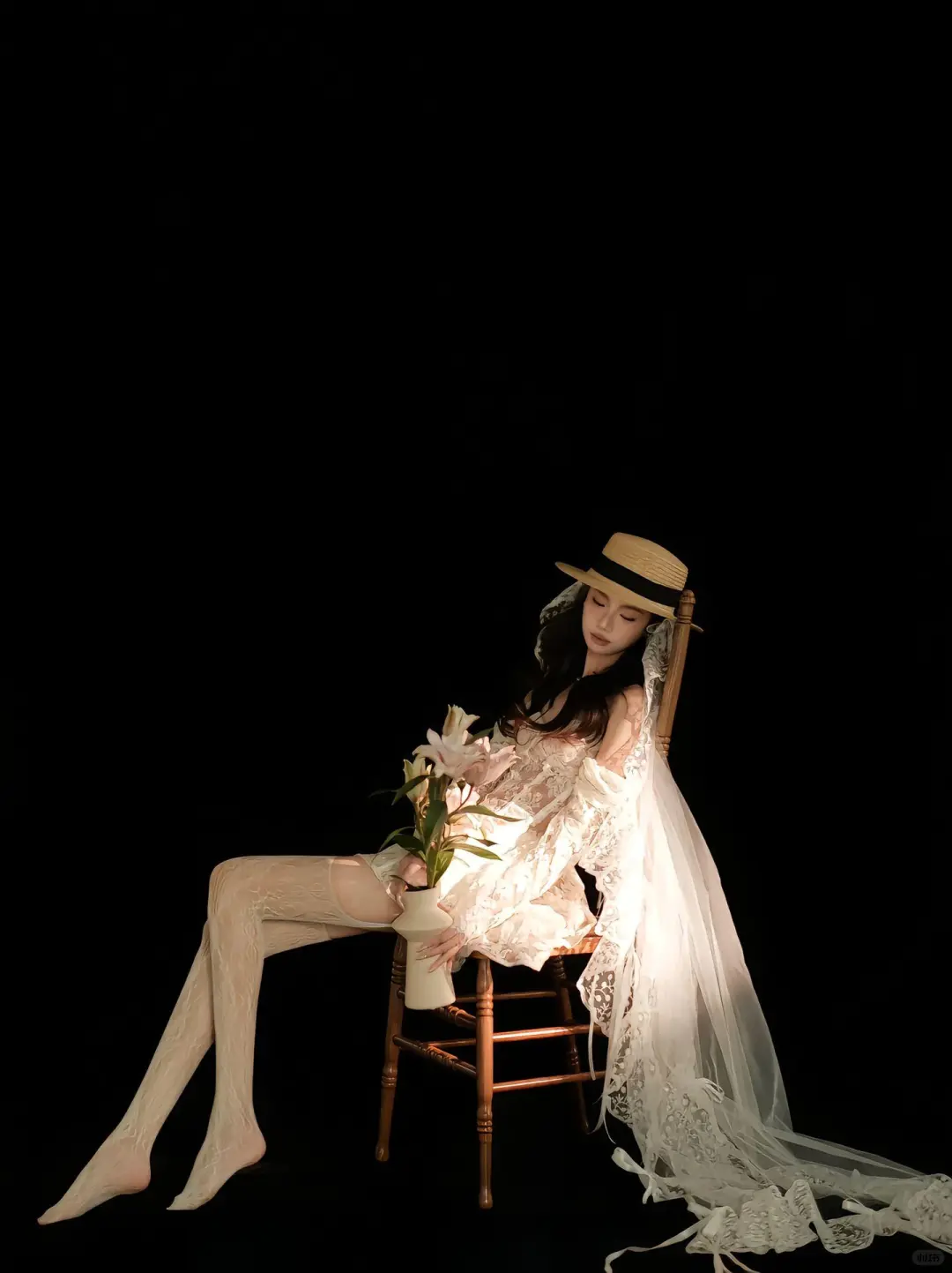 复古ins风📸｜法式蕾丝纯欲少女写真🤍