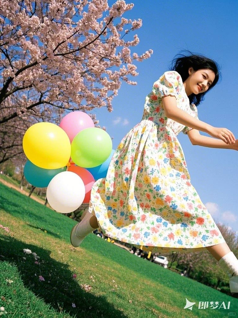 春季穿搭｜这件印花长裙也太春天了吧