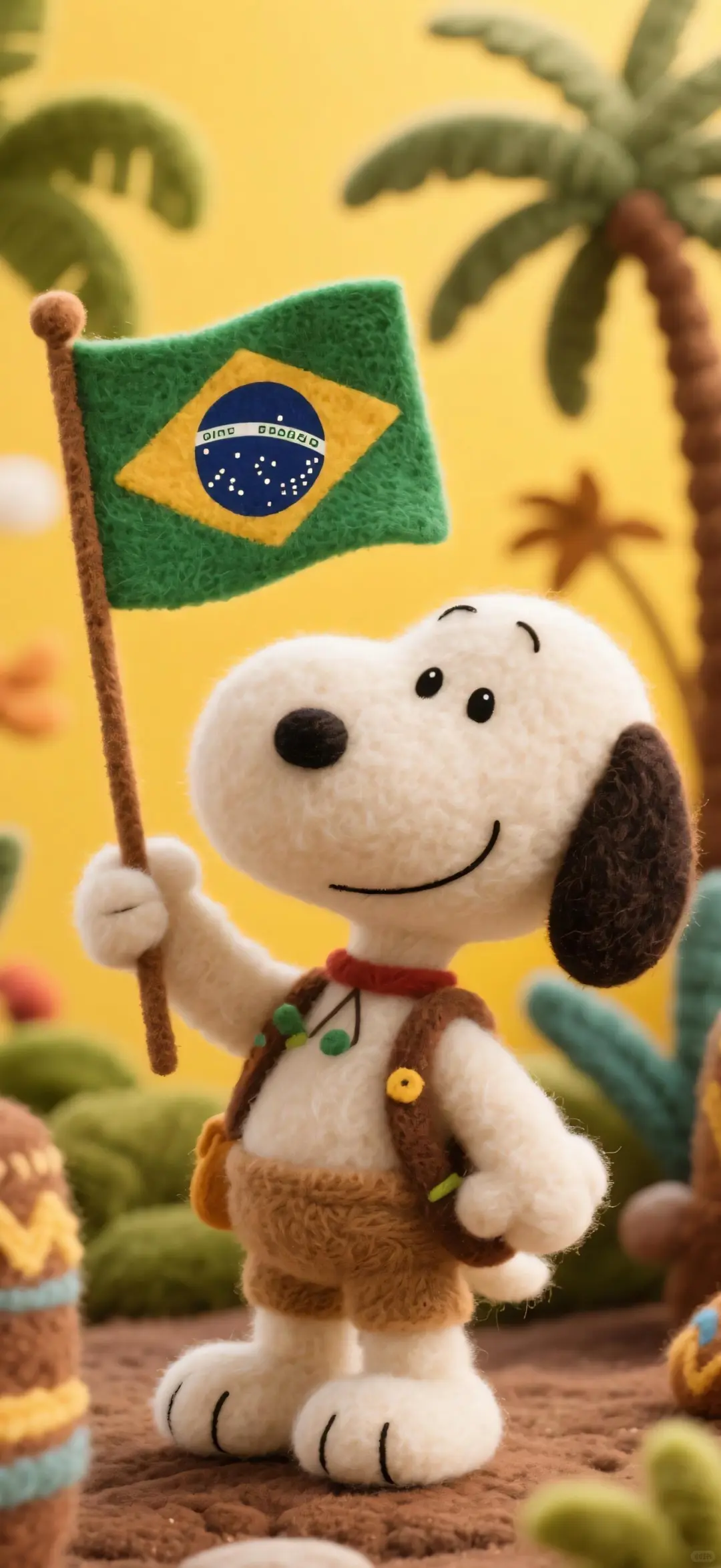 史努比 | 史努比毛毡系列手机壁纸分享