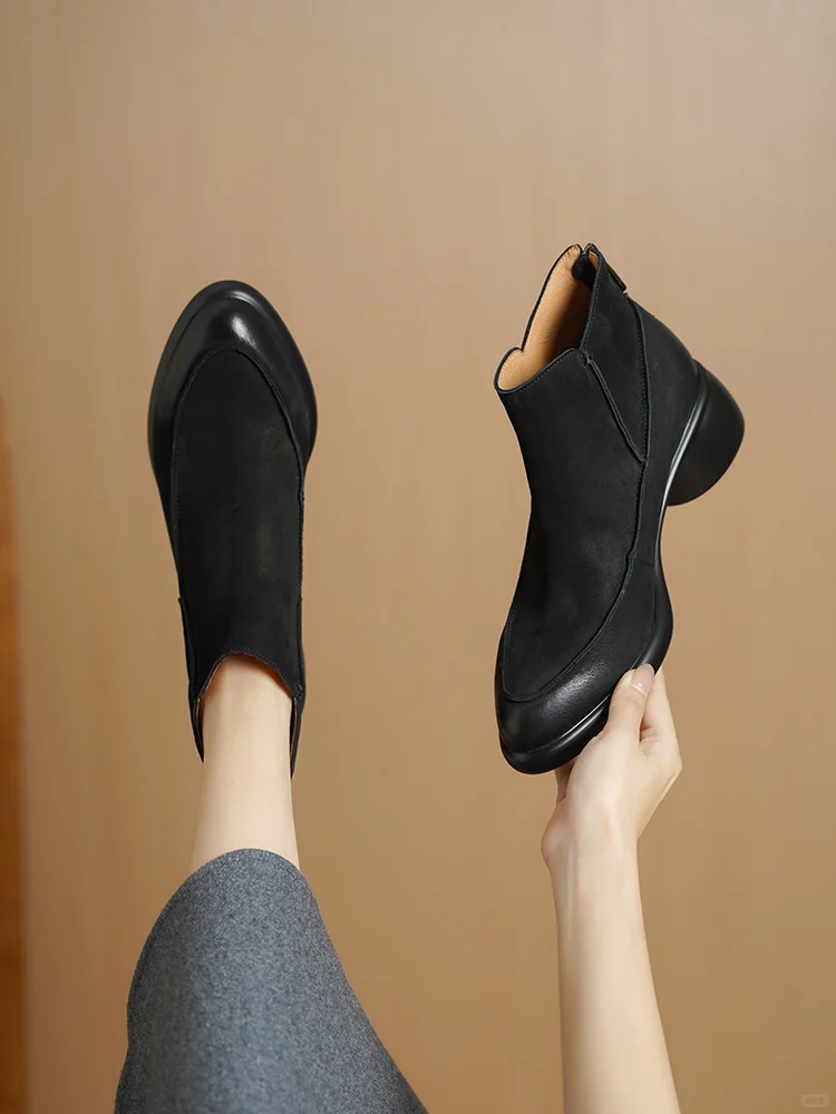 👢秋冬显瘦神器！复古粗跟短靴来啦~